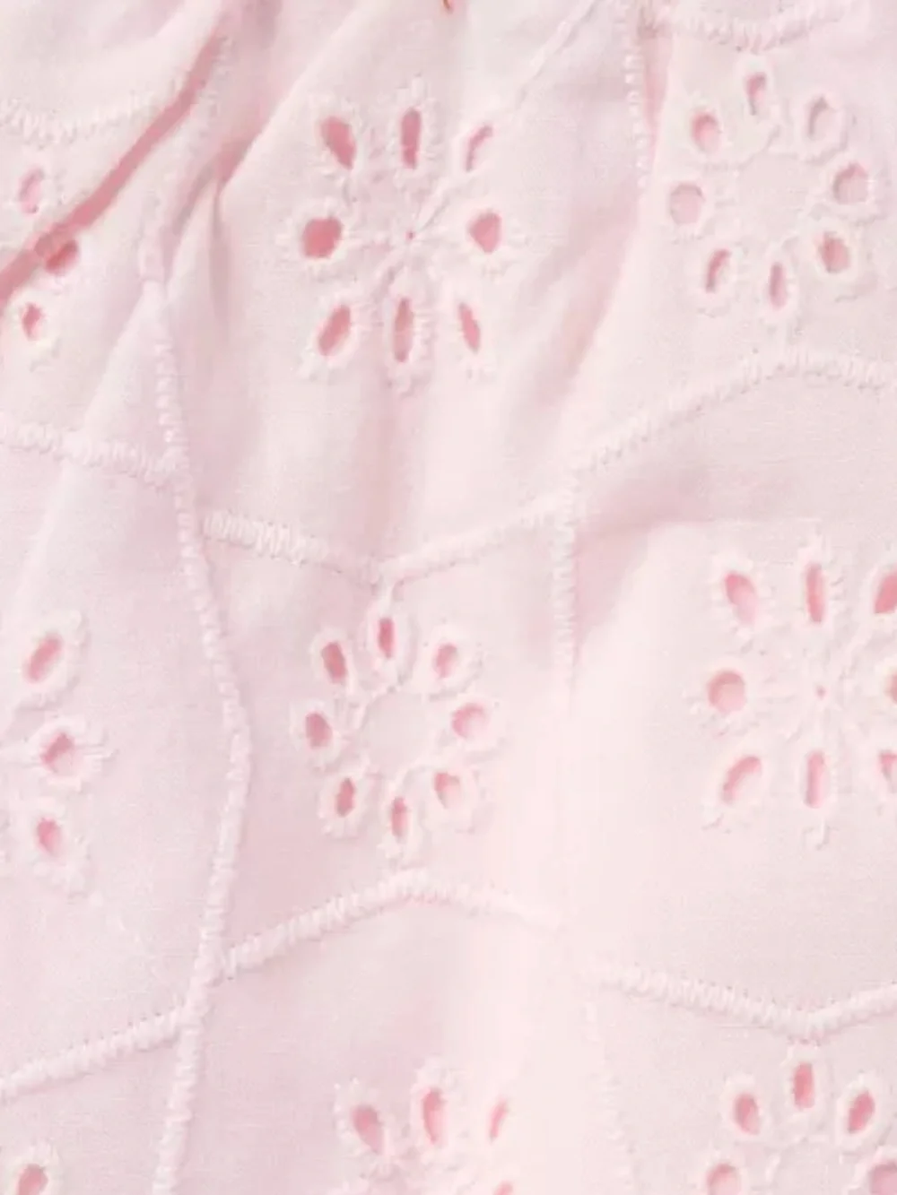 Janie and Jack - Pink Eyelet Peplum Romper